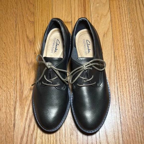Clark’s Airabell Women’s Black Leather Shoes Size 9 - Picture 6 of 12